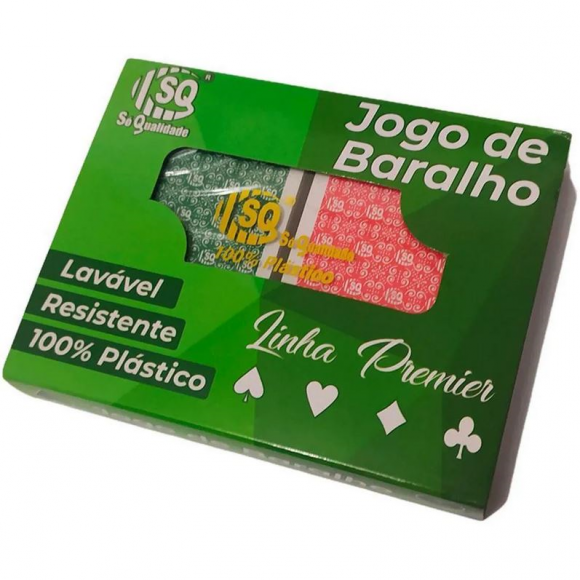 JOGO DE BARALHO DUPLO PLÁSTICO