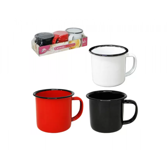 CANECA AGATE COLOR JG C/3PC 80ML