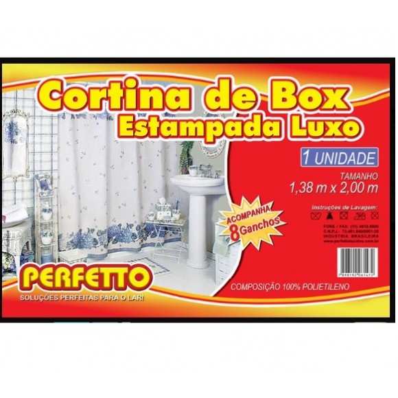 CORTINA BOX ESTAMPADA LUXO