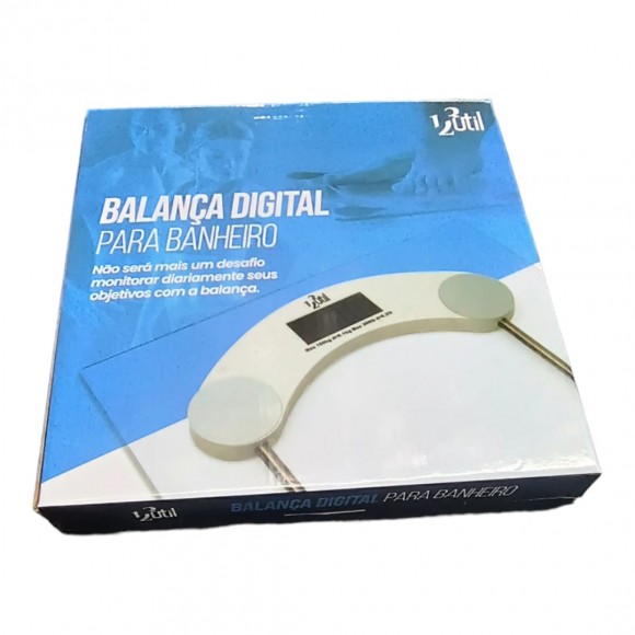 BALANÇA BANHEIRO 180KG DIGITAL VIDRO TRANSPARENTE