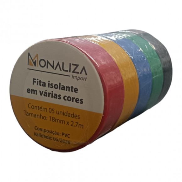 FITA ISOLANTE CORES 05 PEÇAS RSV