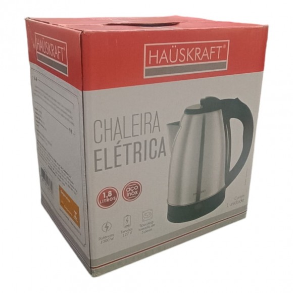 CHALEIRA ELÉTRICA INOX 1,8L 127V-1000W