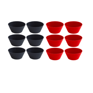 FORMA SILICONE CUPCAKE CRESPA 7CM C/6 PEÇAS
