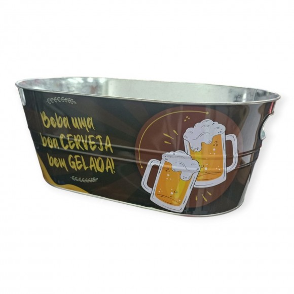 BALDE CERVEJA 8,0L OVAL DECORADO