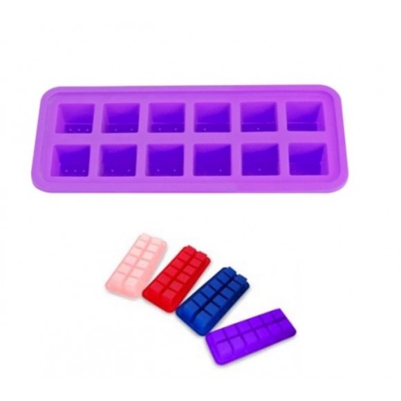 FORMA SILICONE GELO DADOS 12 ESPAÇOS