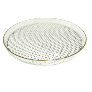 BANDEJA BORDA DOURADA REDD  (30 X 2,5)CM