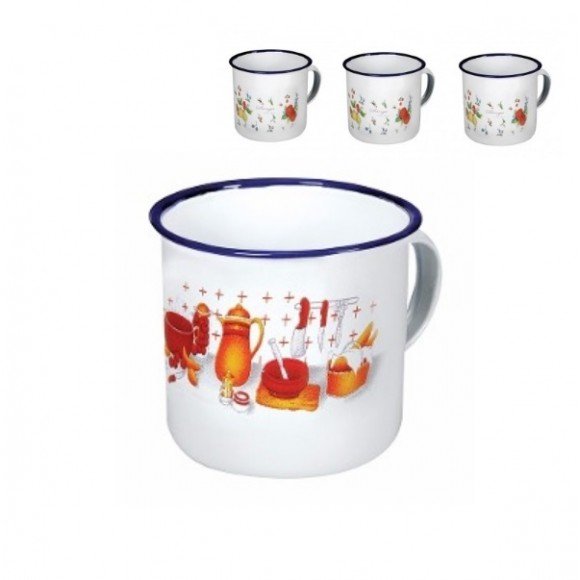 CANECA AGATE  08CM-350ML FLOR/RETRÔ