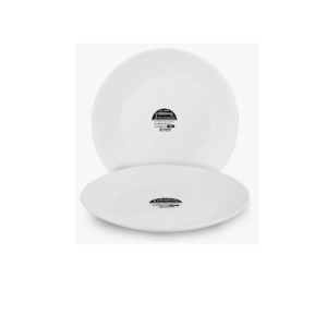 PRATO DE VIDRO BRANCO RASO 26,67CM