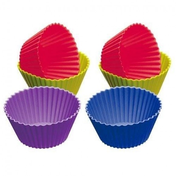 FORMA SILICONE CUPCAKE C/ 06 PEÇAS