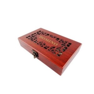 JOGO DE DOMINÓ LUXO COM CAIXA DE MADEIRA