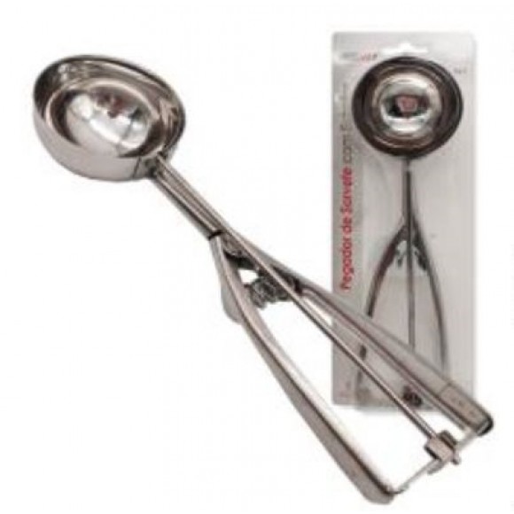 COLHER DE SORVETE INOX COM DESBOLEADOR