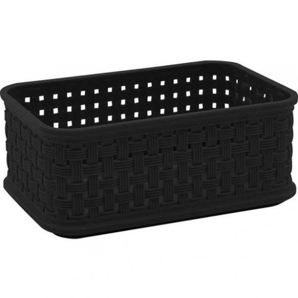 ORGANIZADOR MODULAR RATTAN (15x10x6)CM - PRETO