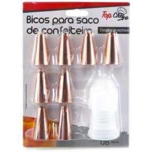 BICO CONFEITAR INOX 09 PC