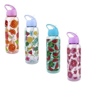 GARRAFA SQUEEZE PLÁSTICO FRUTAS COLOR 700ML