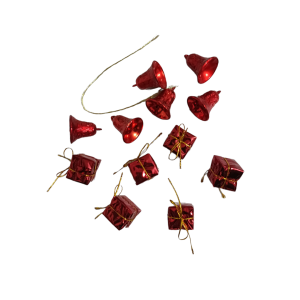 KIT ENFEITES NATAL 6 SINOS & 6 PRESENTES