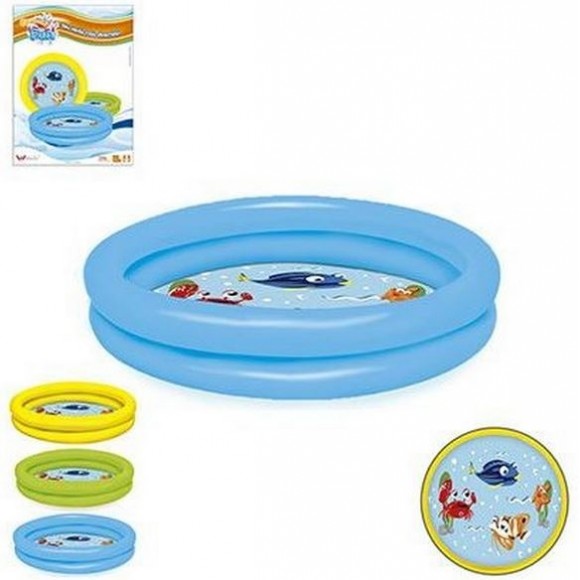 PISCINA INFLAVEL 2 ANÉIS 28L FUNDO ESTAMPADO ANIMAIS