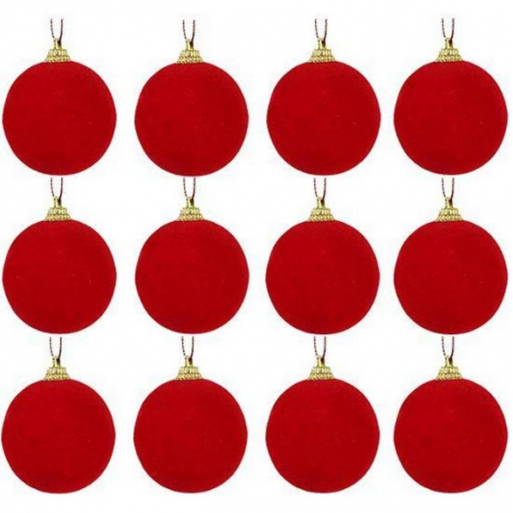 BOLA NATAL CAMURÇA 3CM - 12 PEÇAS