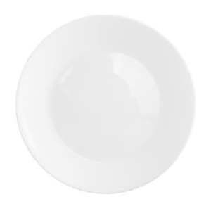 PRATO VIDRO BRANCO REDONDO - 18CM