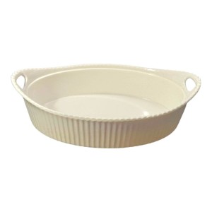 MELAM TIGELA OVAL 21,5CM-600ML RAIADA PREMIUM