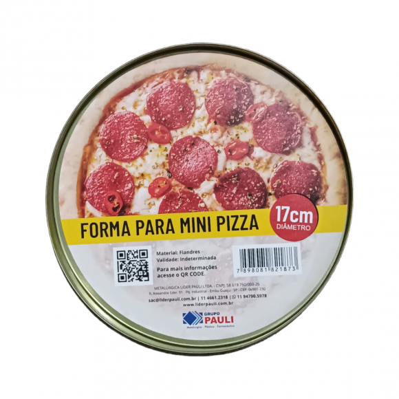 FORMA DE FLANDRES PARA MINI PIZZA 17CM