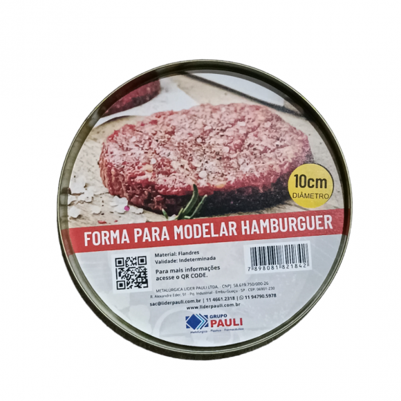 FORMA EM FLANDRES PARA MODELAR HAMBURGUER 10CM