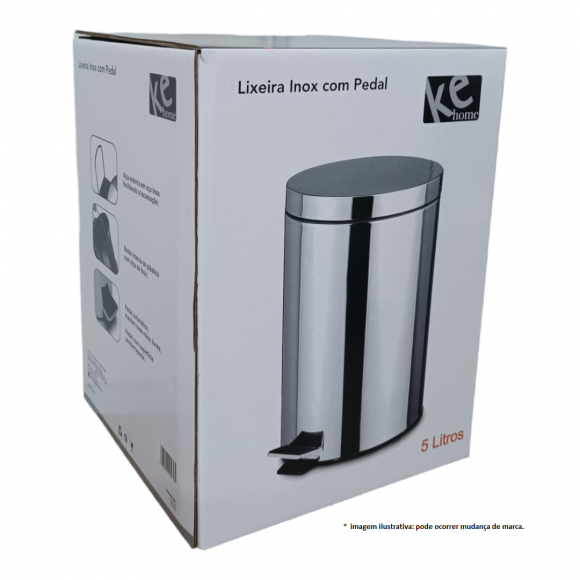 LIXEIRA INOX 05L COM PEDAL