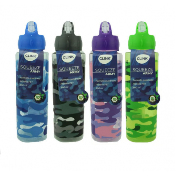 SQUEEZE ARMY FORMATO QUADRADO 800ML